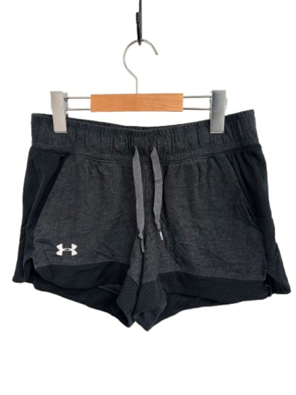 Under Armour Women's Charcoal Gray & Black Athletic Shorts